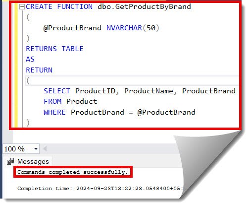 How To Create A Table Valued Function In SQL Server