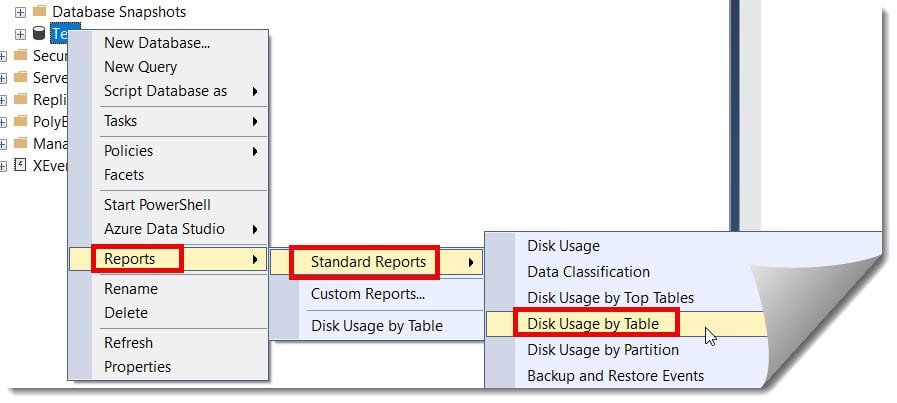 How to get table size in SQL Server