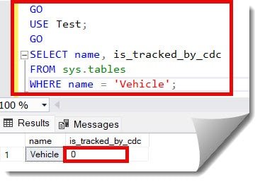 how to check cdc enabled table in sql server