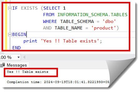 how to check if table exists in sql server