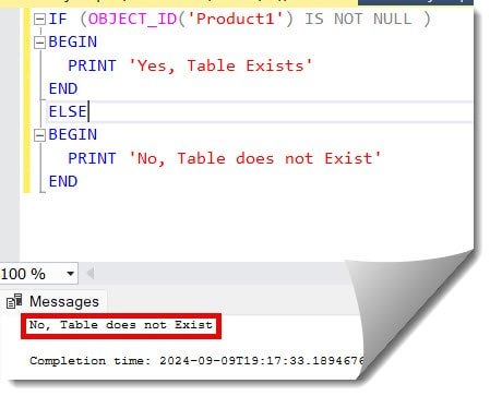 how to check if the table exists in sql server