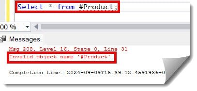 how to drop temp table in sql server if exists