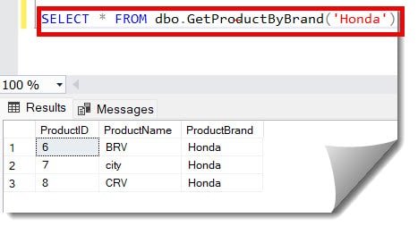 how to run table valued function in sql server