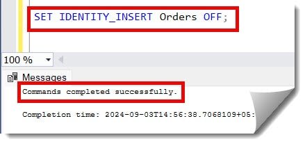 insert values in identity column in sql server