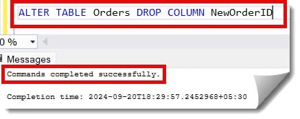 remove identity column in sql