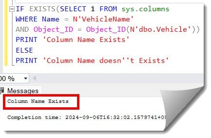 sql server check if column exists