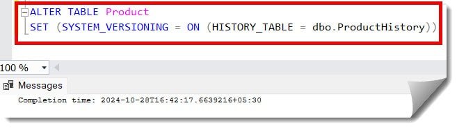 Cannot set SYSTEM_VERSIONING to ON when SYSTEM_TIME period