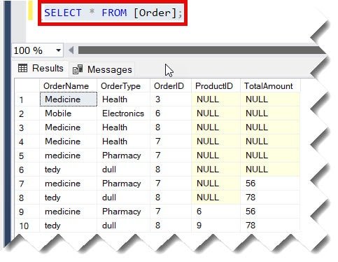 Incorrect syntax near the keyword