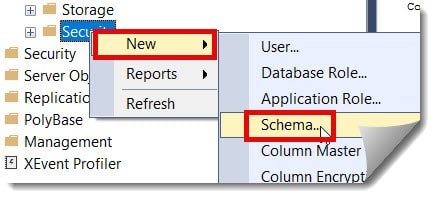 create schema sql server