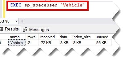 select table row count sql server