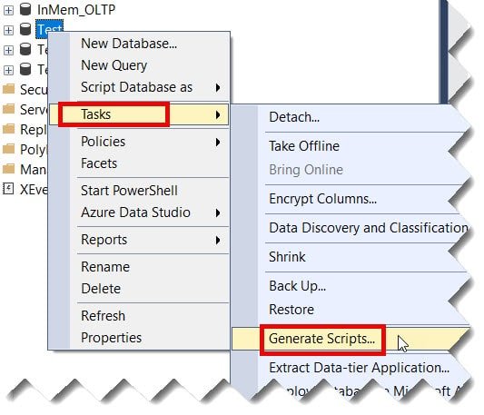 How To Generate Script Of Table With Data In SQL Server