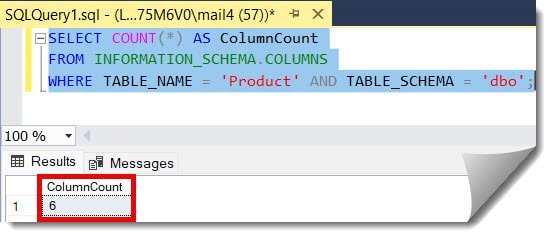 How To Count Number Of Columns In A Table In SQL Server