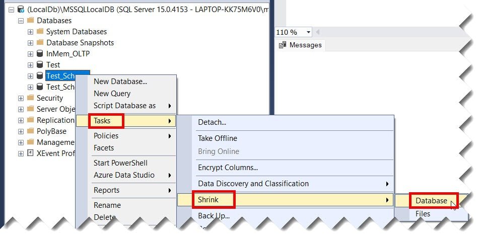 How To Shrink DB In SQL Server