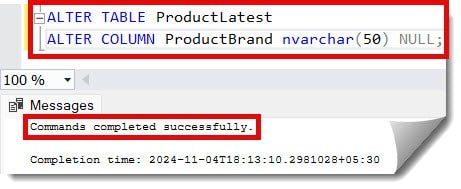 How to Alter Table Column to Allow NULL in SQL Server