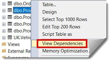 How to Find Table Dependencies in SQL Server