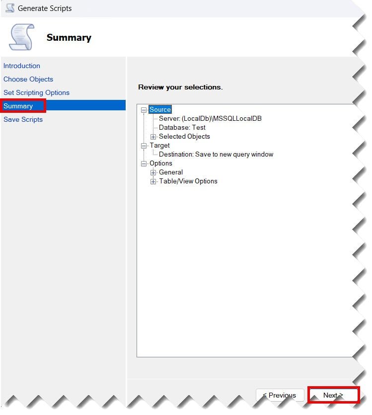 generate table script with data in sql server using query