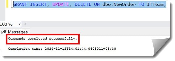 sql server grant permissions to a user